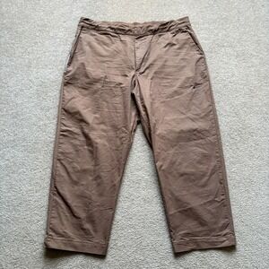 Nike Pants Mens 38 Brown Drawstring Adj Waist Zip Pocket Casual Chino Tech Style